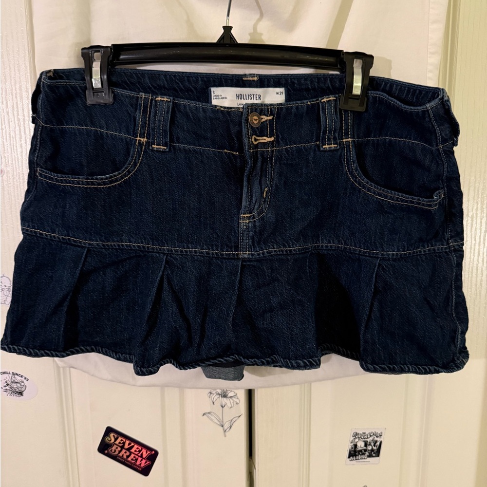 Hollister Dark Blue Denim Skirt